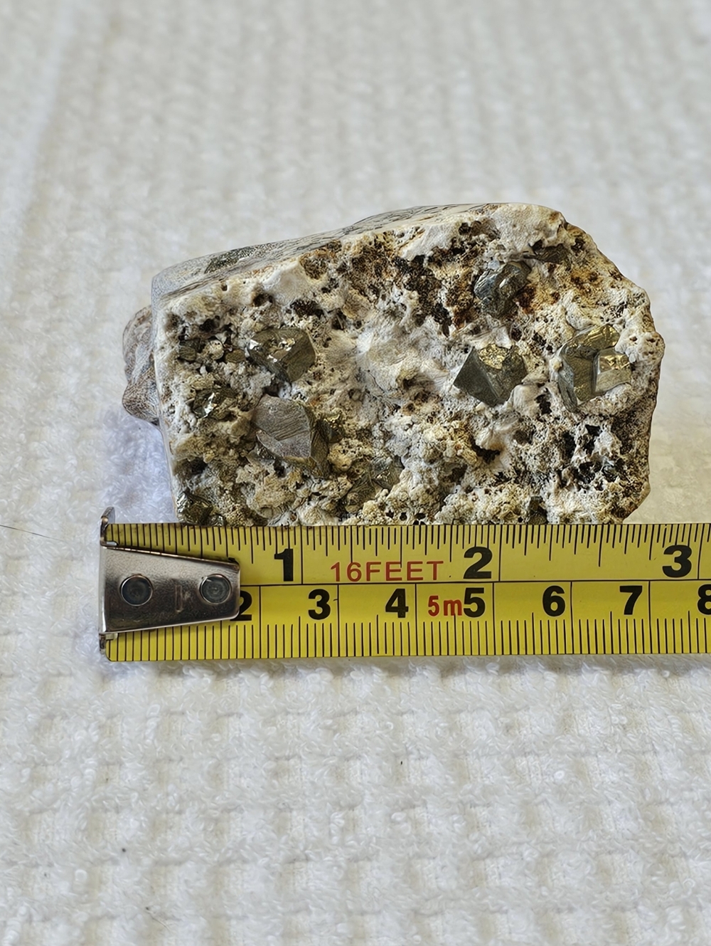 Natural Pyrite/Stone Skull Sculpture - Picture 6 of 12